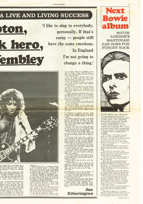 Rip David Bowie – Ricky Gardiner